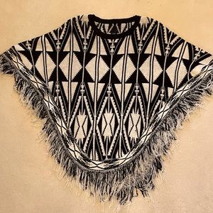 Cute Black and White Poncho